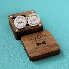 Custom Groomsman Cufflinks, Wedding Role Cufflinks, Personalised Engraved Cufflinks, Best Man Groomsman Gifts Cufflinks