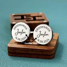 Custom Groomsman Cufflinks, Wedding Role Cufflinks, Personalised Engraved Cufflinks, Best Man Groomsman Gifts Cufflinks