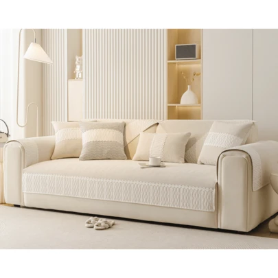 1 vỏ gối sofa ren hoa phong cách châu Âu, vỏ gối sofa sang trọng tối giản, trang trí cho phòng ngủ, phòng khách, văn phòng, mọi mùa, chống trượt, chống bụi, chống mèo cào