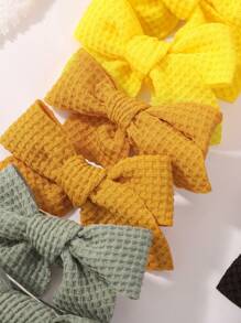 bilicaca 20 Stück/Packung Handgefertigte Stoff Schleife Haarclips für Kinder, farblich sortierte Haarzubehör - Verschiedenfarbig - Übersicht 6