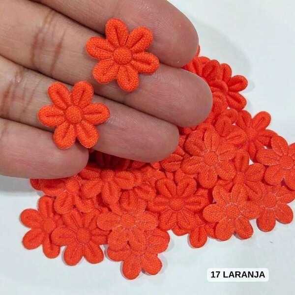 Florzinha Prensada 2x2cm com 100 Unidades | Aplique de Poliéster para Artesanato