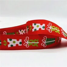 1pc 2yards 25mm Ruy băng trang trí Giáng sinh in Ruy băng Polyester Giáng sinh cho thiết kế thủ công - Chọn màu sắc - Xem 26