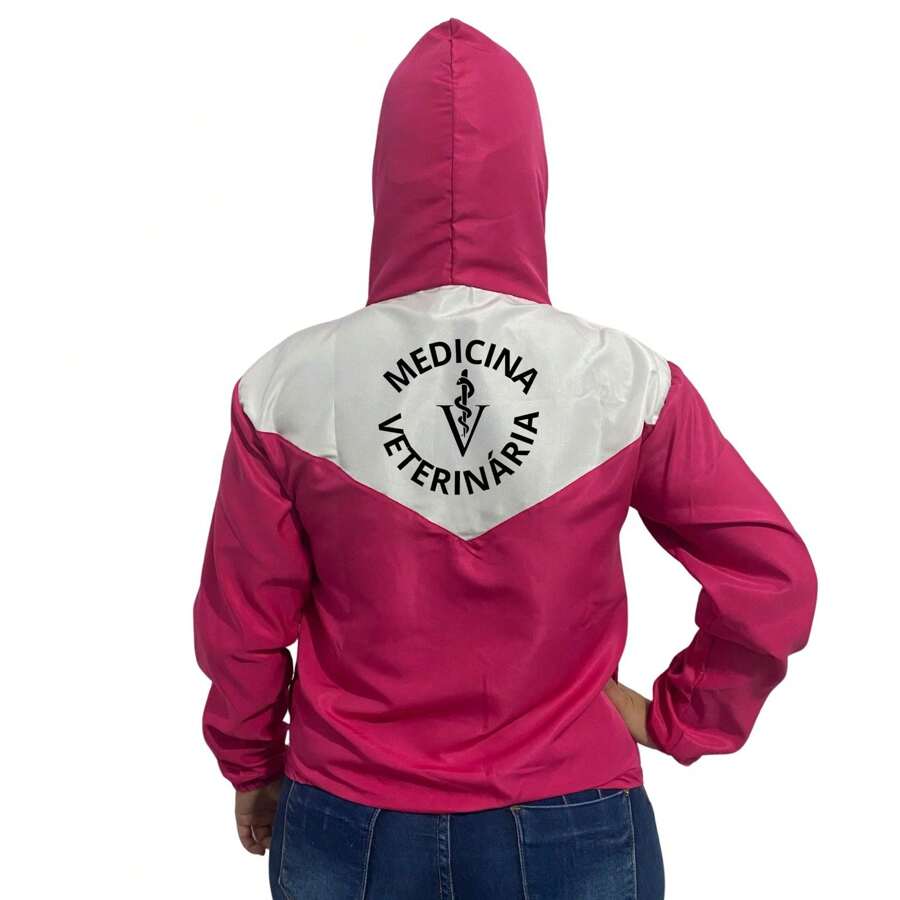 Women's Windbreaker/Veterinary Medicine Jacket - 玫紅色 - 查看 1