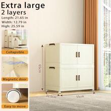 Caixa organizadora dobrável para armário, sala de estar, baú de brinquedos, armário de cozinha, armário para lanches, armário de banheiro, armário de armazenamento simples e luxuoso de plástico com várias camadas - tipo gaveta espaçosa, organizador de brinquedos e artigos diversos para L