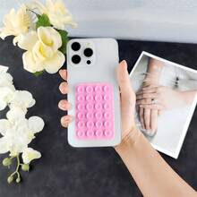 5 件装硅胶吸盘手机壳安装，免提强力手机配件支架，自拍和视频的理想选择，硅胶手机支架兼容 iPhone 和 Android - 彩色 - 查看 4