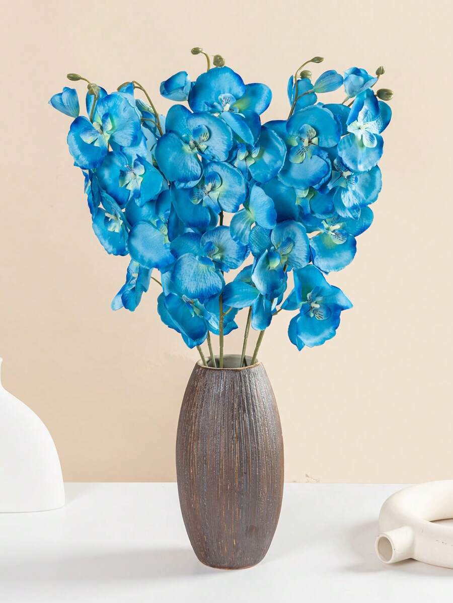 1 peça de flores artificiais de orquídea borboleta, buquês de seda, plantas falsas, decoração de quarto, decoração de outono, centro de mesa, presentes para o Dia dos Namorados, decorações para festas de aniversário, cestas de flores para casamento, noiva segurando flores, móveis para casa, salas de jantar, quartos, peitoris de janela, vasos, decorações, decorações de ano novo, jardins ao ar livre, início da temporada escolar, dia dos namorados, presente - Multicolorido - Ver 1