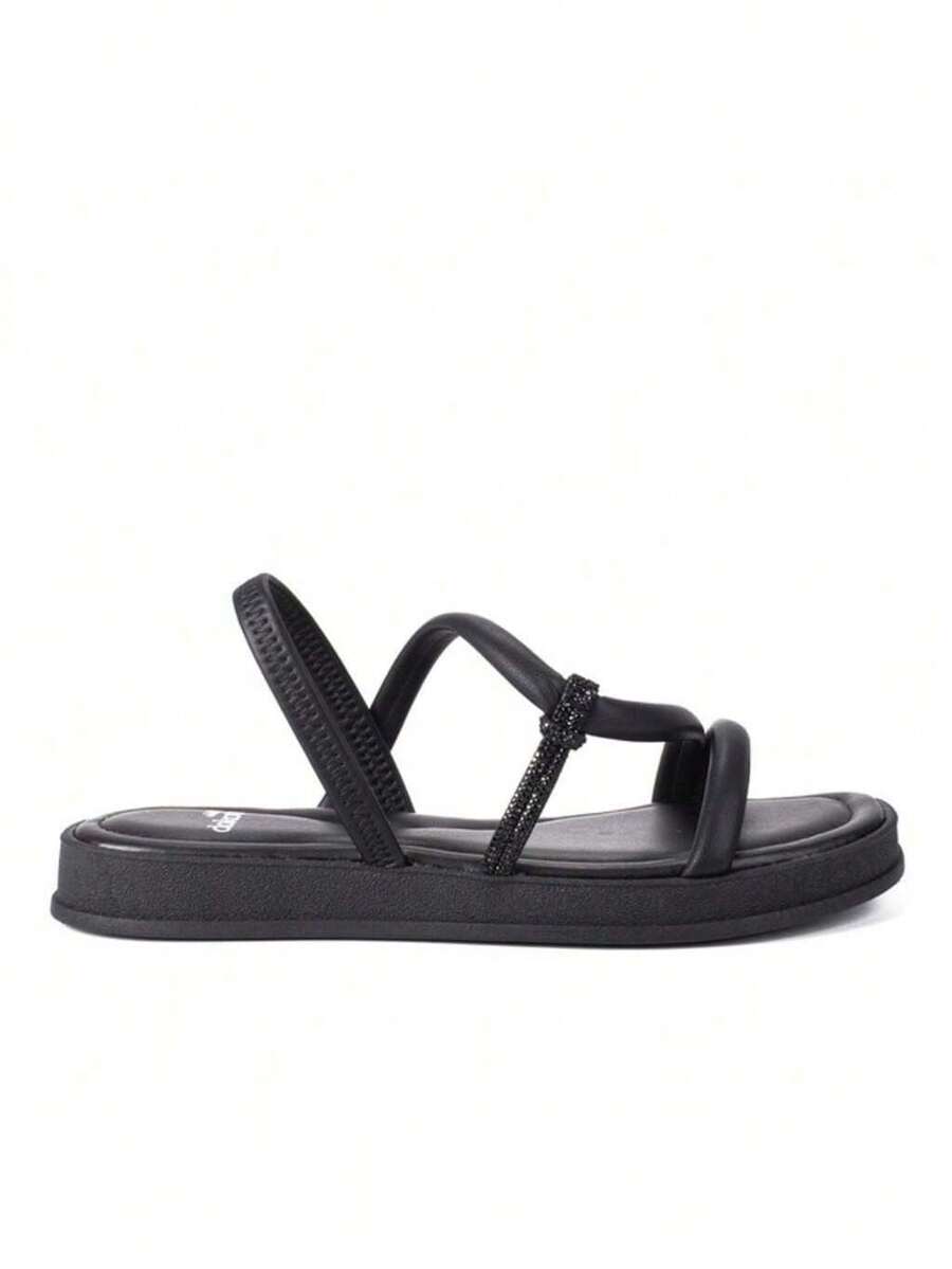 Dakota Women's Flat Sandal With Shiny Strap