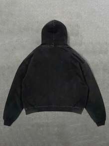 Men's Casual Portrait Print Lounge Pullover Hoodie, Emo Style, 2000s Style