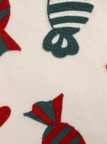 Miater 1 vỏ gối nhung thêu hình cây thông Noel, trang trí phòng khách và phòng ngủ - Màu xanh lá cây đậm - Xem 8