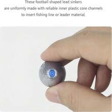 10 piezas Surtido de plomos de pesca, pesos de forma ovalada de plomo para bajo, aparejos de gusano y bala para pesca de agua salada y agua dulce - Multicolor - Ver 6