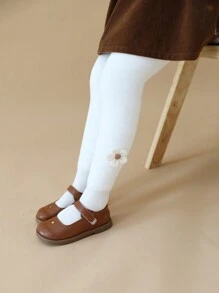 2 双厚款花卉印花紧身裤，保暖连裤袜，婴儿/女孩打底裤，秋冬季 - 彩色 - 查看 6