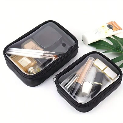 Transparent Mesh Makeup Bag, Waterproof, Large Capacity, Travel Cosmetic Organizer Pouch For Women Cosmetic Bag Makeup Storage Makeup Organizer Travel Accessories Brush Bag Make Up Container Travel Stuff Travel Essentials Ladies Accessories Travelling Stuff College Vacation Cruise Summer Holiday Essentials Women Wash Bag Toiletries Bag Handbag Storage