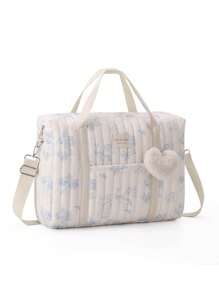 1 件多功能大容量绗缝妈咪包，可挂在婴儿车上并用作手提包 - 彩色 - 查看 5