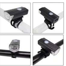 Bicycle Headlight Flashlight 300lm Rechargeable Battery Usb Bike Led Cycling Mtb - 黑色 - 查看 3