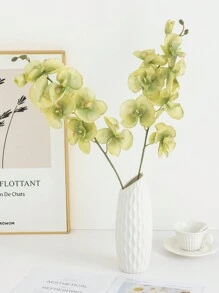 1 peça de flores artificiais de orquídea borboleta, buquês de seda, plantas falsas, decoração de quarto, decoração de outono, centro de mesa, presentes para o Dia dos Namorados, decorações para festas de aniversário, cestas de flores para casamento, noiva segurando flores, móveis para casa, salas de jantar, quartos, peitoris de janela, vasos, decorações, decorações de ano novo, jardins ao ar livre, início da temporada escolar, dia dos namorados, presente - Multicolorido - Ver 17
