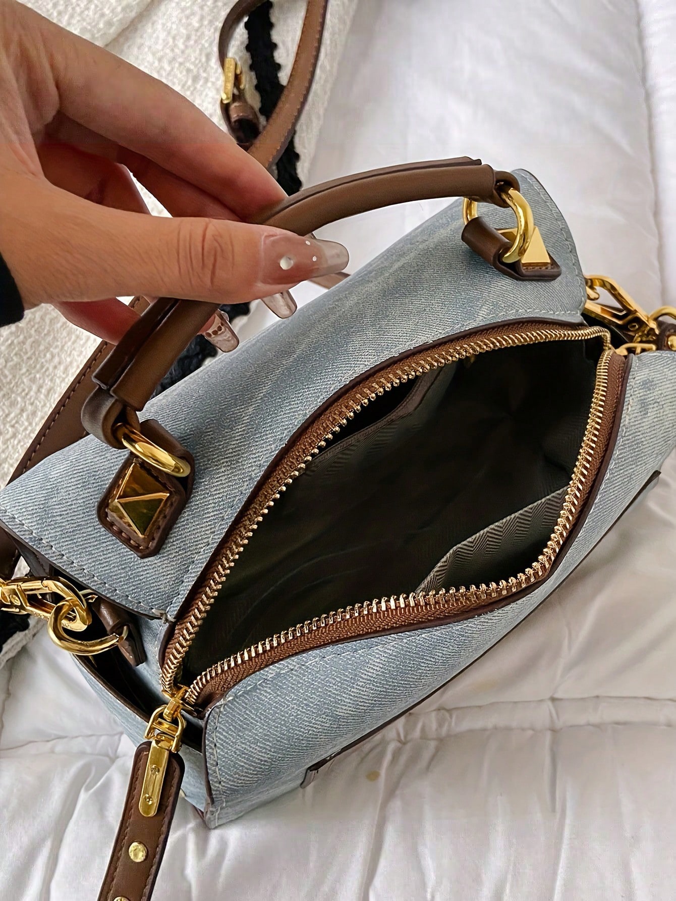 yating 1 قطعة (22x13x11 سم) حقيبة كتف يدوية فاخرة...