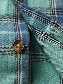 Young Boy Plaid Long Sleeve Shirts, Kids Button-Down Collar Shirts For Autumn - Multicolor - View 5