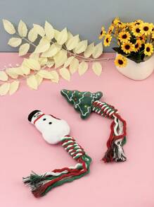 Serie navideña Regalos para amantes de gatos/perros y suministros para mascotas de mamá de perro/gato. Muñeco de peluche masticable con diseño de cachorro de dibujos animados, duradero y resistente para mordisquear, para uso exclusivo de amantes de gatos/perros y mamás de perros/gatos.