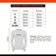 Kit 2 Men's Thermal Shirts Sun Protection UV 50+ Second Skin T-Shirt Cold Heat Long Sleeve - 黑色 - 查看 6