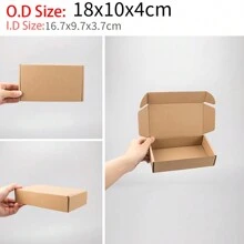 10pcs Corrugated Cardboard Box In Khaki Color For Postal And Packing Use, Airplane Box, Gift Box, Express Delivery Box, Packaging Box,Christmas Valentine Day