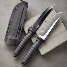 1pc High Hardness Sharp Knife, Multi-Purpose Knife, Portable Fruit Knife, Barbecue Camping Knife - 黑色 - 查看 9