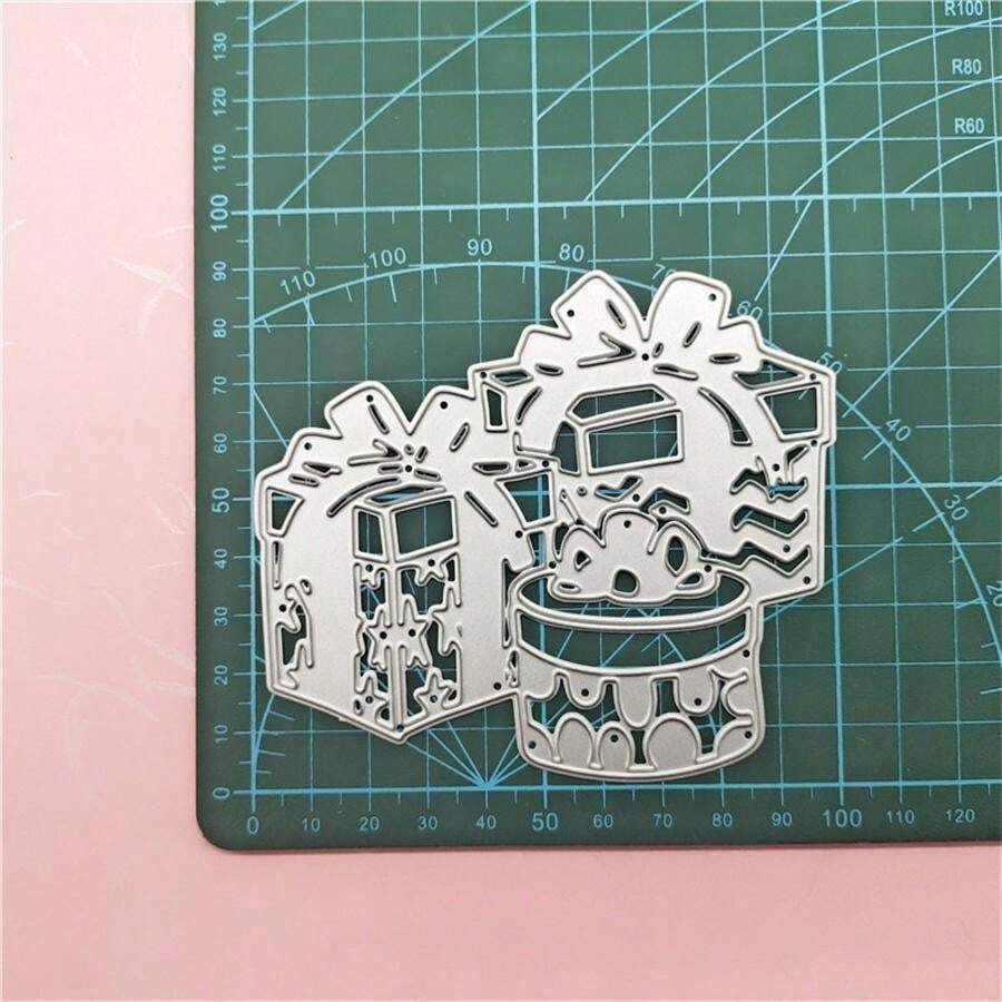 DIY Christmas Gift Box Metal Carbon Steel Cutting Dies For Kids Paper