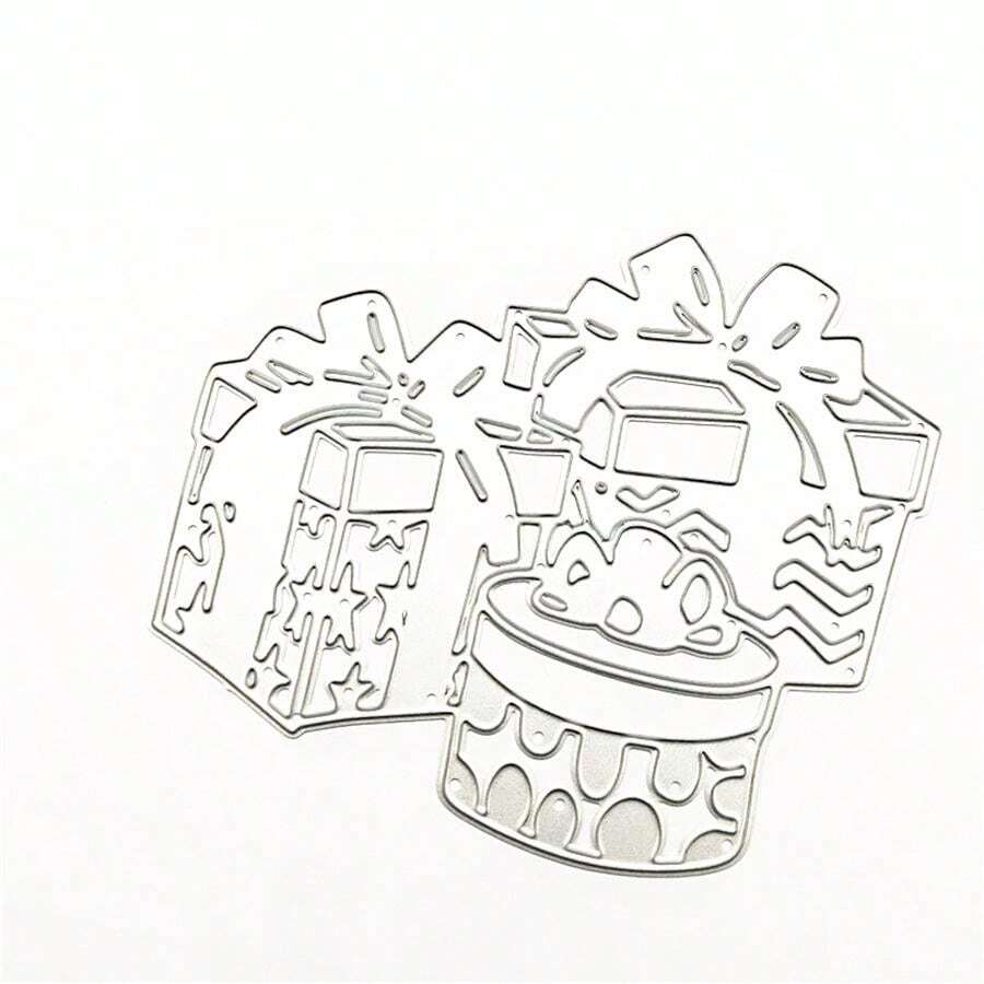 DIY Christmas Gift Box Metal Carbon Steel Cutting Dies For Kids Paper