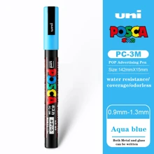 UNI PC-1M PC-3M Feutre Acrylique Marker Pen Poster Graffiti Marker Advertising Pen Waterproof Student Office Supplies Painting Art Pens Back To School