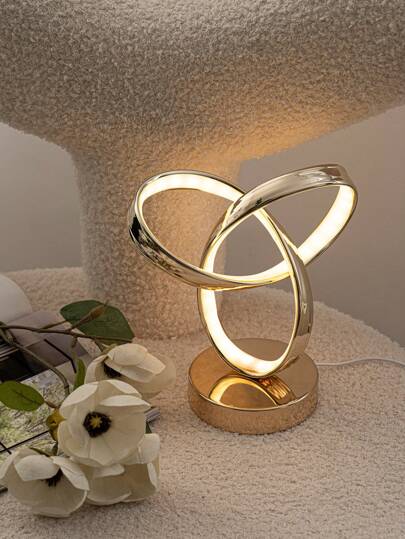 1 件金色现代装饰硅胶灯罩，铁质材料台灯，带 3 色调光，色温可调，适用于卧室、床边、客厅、书房、儿童房