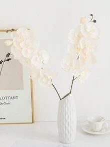 1 peça de flores artificiais de orquídea borboleta, buquês de seda, plantas falsas, decoração de quarto, decoração de outono, centro de mesa, presentes para o Dia dos Namorados, decorações para festas de aniversário, cestas de flores para casamento, noiva segurando flores, móveis para casa, salas de jantar, quartos, peitoris de janela, vasos, decorações, decorações de ano novo, jardins ao ar livre, início da temporada escolar, dia dos namorados, presente - Multicolorido - Ver 31