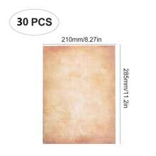 30 Stücke Vintage Papier, schönes Papier, antikes Papier, Vintage Papier für Scrapbooking, Vintage Druckerpapier, geeignet für Tintenstrahldrucker und Laserdrucker, kann auch von Hand beschrieben werden.