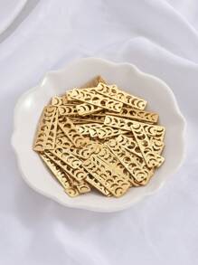 10 件空心月亮和几何矩形黄铜吊坠，用于 DIY 珠宝制作 - 耳环和项链组件