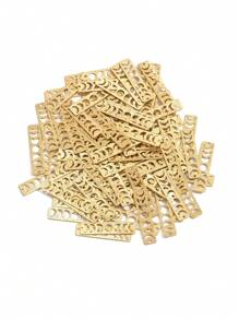 10 件空心月亮和几何矩形黄铜吊坠，用于 DIY 珠宝制作 - 耳环和项链组件