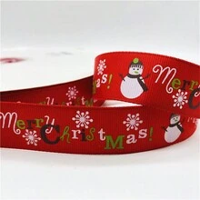 1pc 2yards 25mm Ruy băng trang trí Giáng sinh in Ruy băng Polyester Giáng sinh cho thiết kế thủ công - Chọn màu sắc - Xem 11