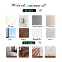 10pcs Faux Marble Wall Sticker, Waterproof Bathroom Floor Tiles Self-Adhesive Wallpaper For Kitchen, Bedroom, Living Room - Multicolor - View 6
