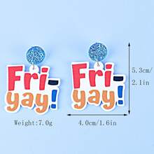 1 Cặp Hoa tai họa tiết báo và chim hồng hạc Friyay - Nhiều màu - Xem 13