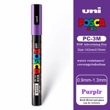 UNI PC-1M PC-3M Feutre Acrylique Marker Pen Poster Graffiti Marker Advertising Pen Waterproof Student Office Supplies Painting Art Pens Back To School
