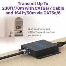 Fosmon Extender Adapter (1080p@60Hz) Over Single Cat5e/6 Cable With AC Adapter - Black - 黑色 - 查看 5