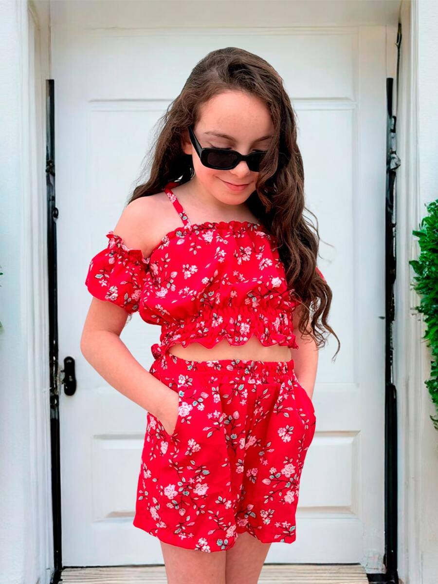 Young Girls Sets - 玫紅色 - 查看 1