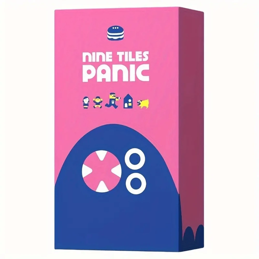 Nine Tiles Panic Competitive TileLaying Board Game, Cardboard