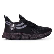 Men's Women's Tennis Shoes Soft Lightweight Comfortable For Gym Running Walking Sports Everyday - màu đen - Xem 2