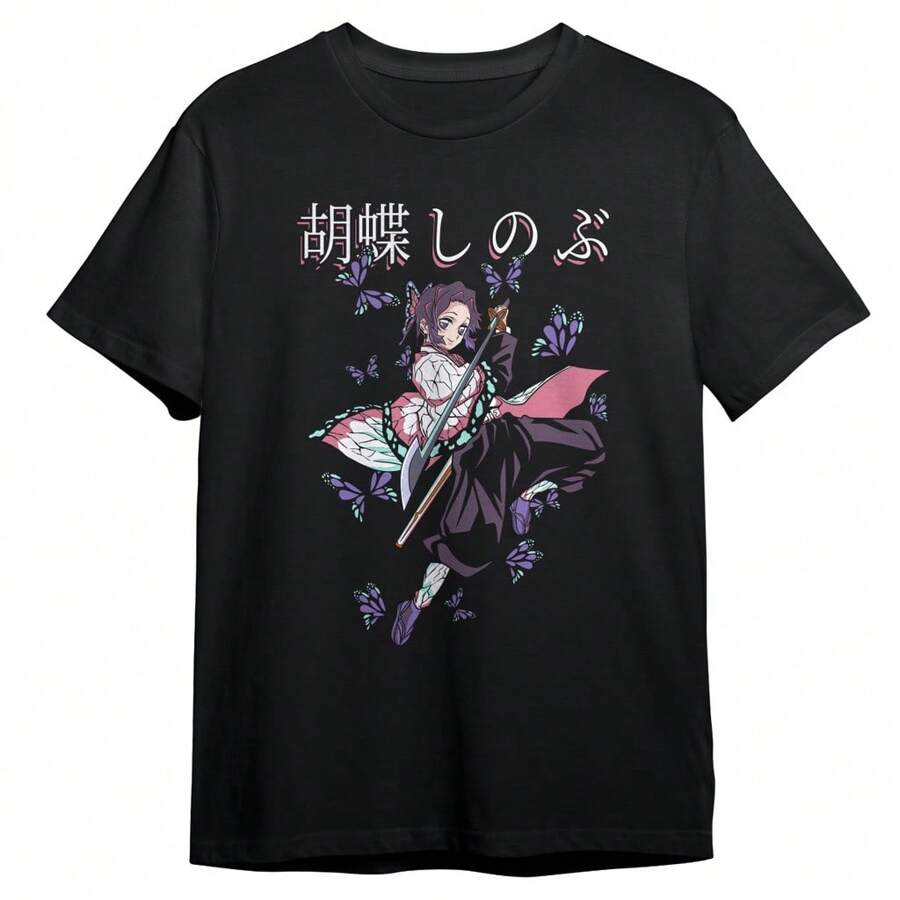 V2 Demon Kimetsu No Yaiba Geek T-Shirt Unisex Men Women 100% Cotton Top Premium Streetwear New Release Fast Shipping Various Colors!! Plus Size - màu đen - Xem 1