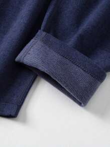 2 件套男士时尚秋季内衣套装，冬季保暖针织打底衫