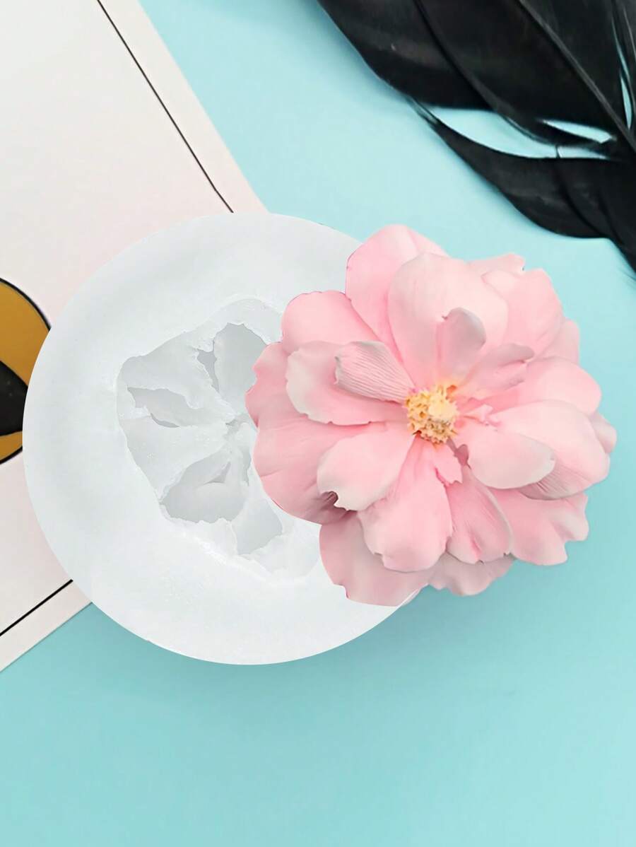 1 件花朵硅胶模具，蝴蝶装饰模具，适用于 DIY 蜡烛、树脂滴，2 件套装特价 - 白色 - 查看 1