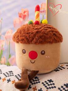 1pc Bánh Búp Bê Nhồi Bông Bánh Sinh Nhật Socola Bánh Dâu Tây Gối Ném Búp Bê Mềm - Nhiều màu - Xem 10