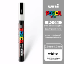 UNI PC-1M PC-3M Feutre Acrylique Marker Pen Poster Graffiti Marker Advertising Pen Waterproof Student Office Supplies Painting Art Pens Back To School