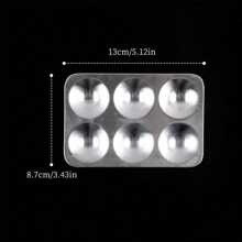 铝制调色板，用于丙烯水彩油画的金属颜料混合托盘，圆形 6 孔，圆形 10 孔，矩形 6 孔，矩形 12 孔，返校，学校用品 - 銀色 - 查看 9