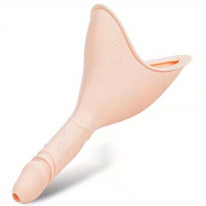 便携式女用小便器 - 可重复使用的女士硅胶小便漏斗 | 防漏、灵活、紧凑的直立式小便装置，适用于旅行、徒步旅行、露营、节日、音乐会和公共厕所