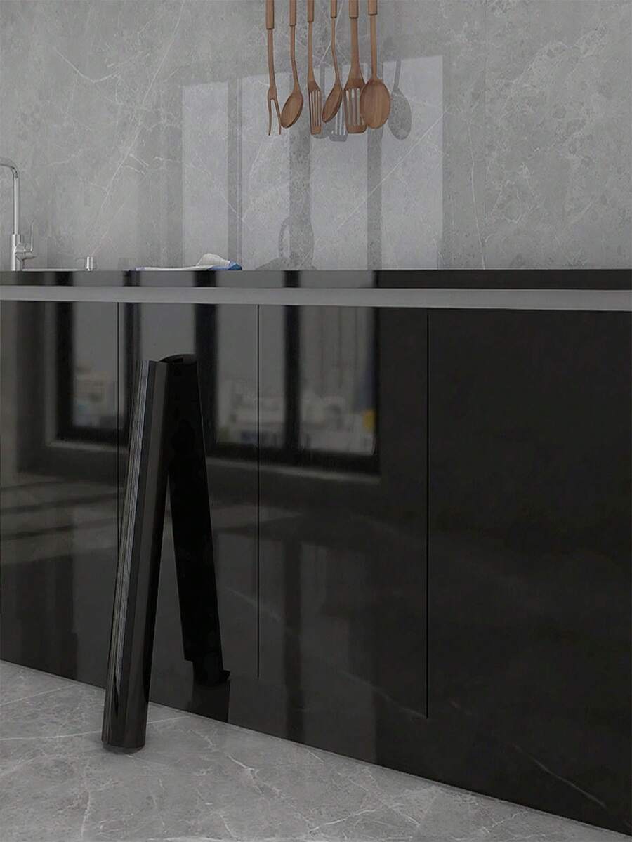 1PC Glossy Waterproof SelfAdhesive Removable Wallpaper Black /White