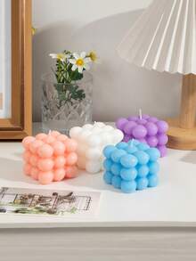 1 件香薰蜡烛，单芯大豆蜡块，室内浪漫主题蜡烛，适用于家居装饰、礼品和摄影道具，无烟且 - 彩色 - 查看 2